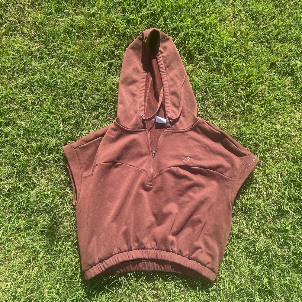 Gymshark Brown Hooded Tank Top